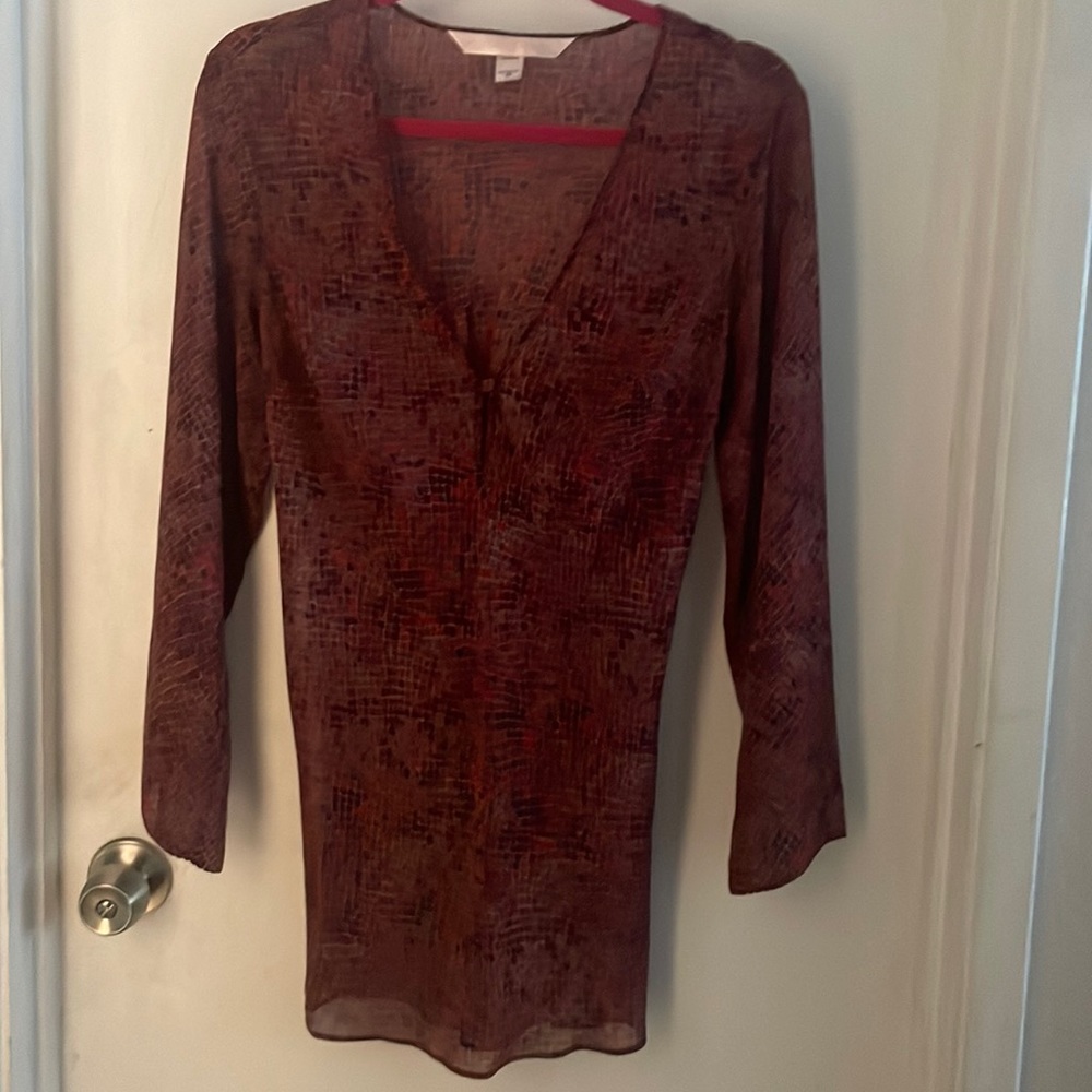 Victorias Secret chemise XS- Red Burgundy Snakeskin Print